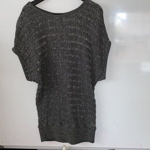 NWOT BYLINE SHIMMER GREY TOP